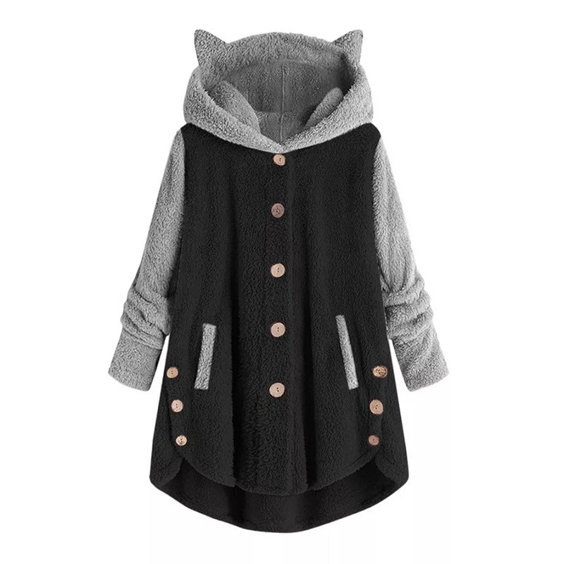 Cat Print Long Hoodies