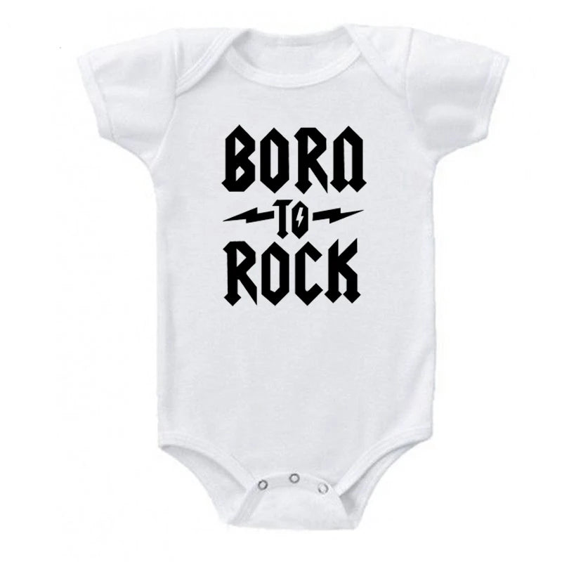 Born To Rock Newborn Short Sleeve Jumpsuit