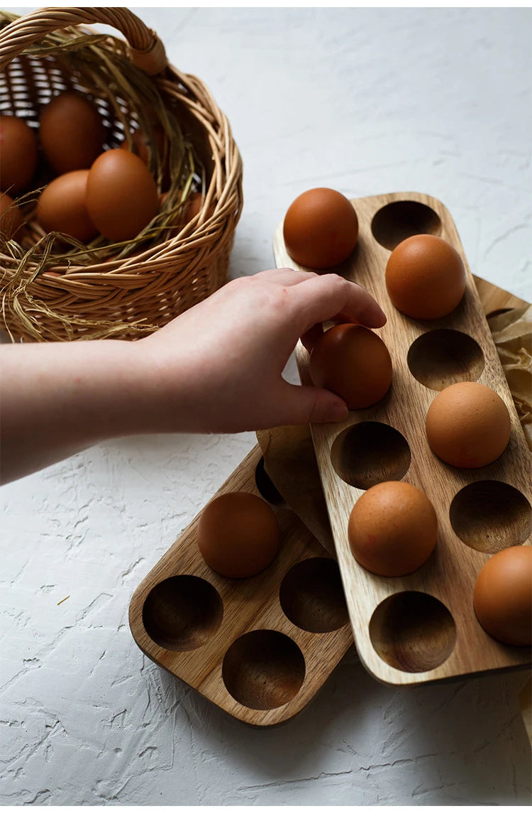 Japanese Style Wooden Egg Storage Box