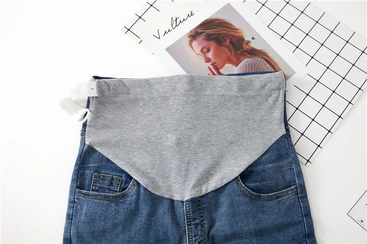 Length Stretch Washed Denim Maternity Jeans