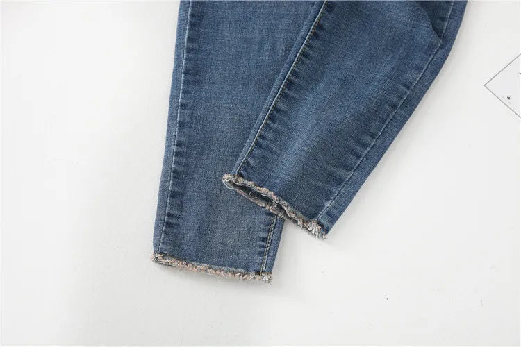 Length Stretch Washed Denim Maternity Jeans