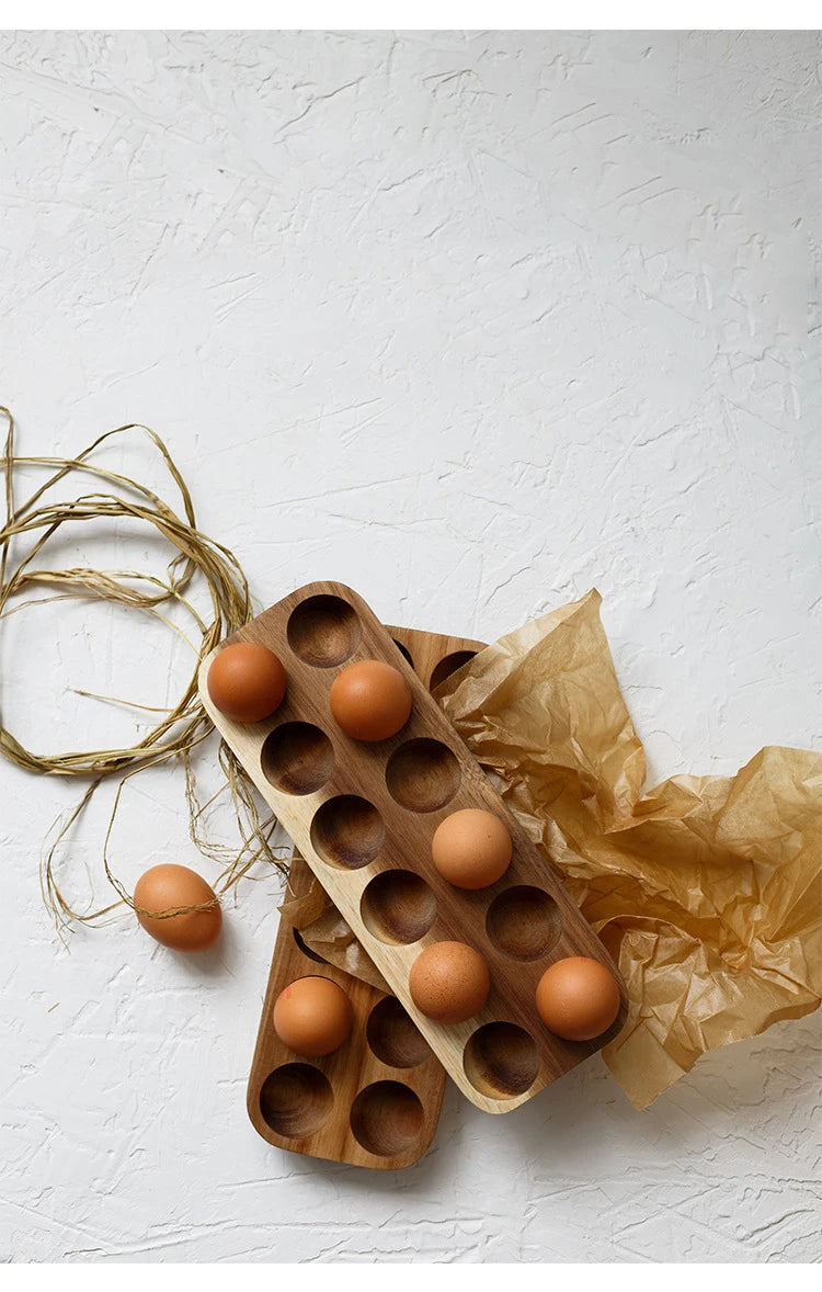 Japanese Style Wooden Egg Storage Box