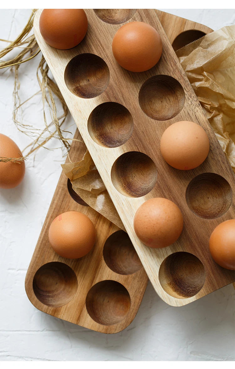 Japanese Style Wooden Egg Storage Box