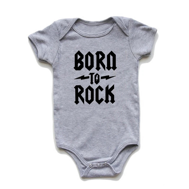 Born To Rock Newborn Short Sleeve Jumpsuit