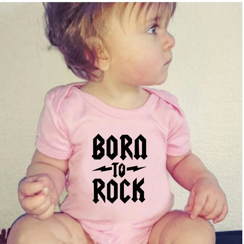 Born To Rock Newborn Short Sleeve Jumpsuit