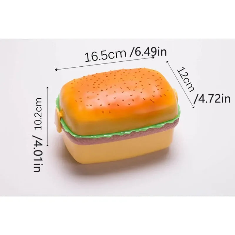 Hamburger Plastic Lunch Box