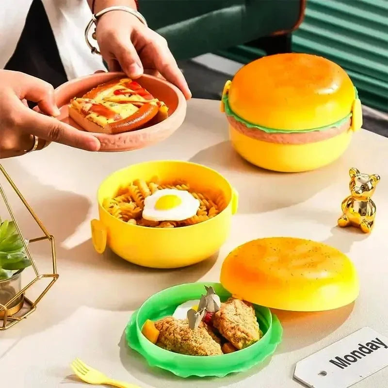 Hamburger Plastic Lunch Box