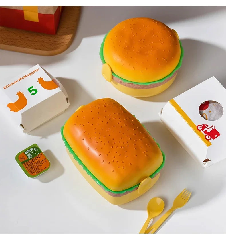 Hamburger Plastic Lunch Box