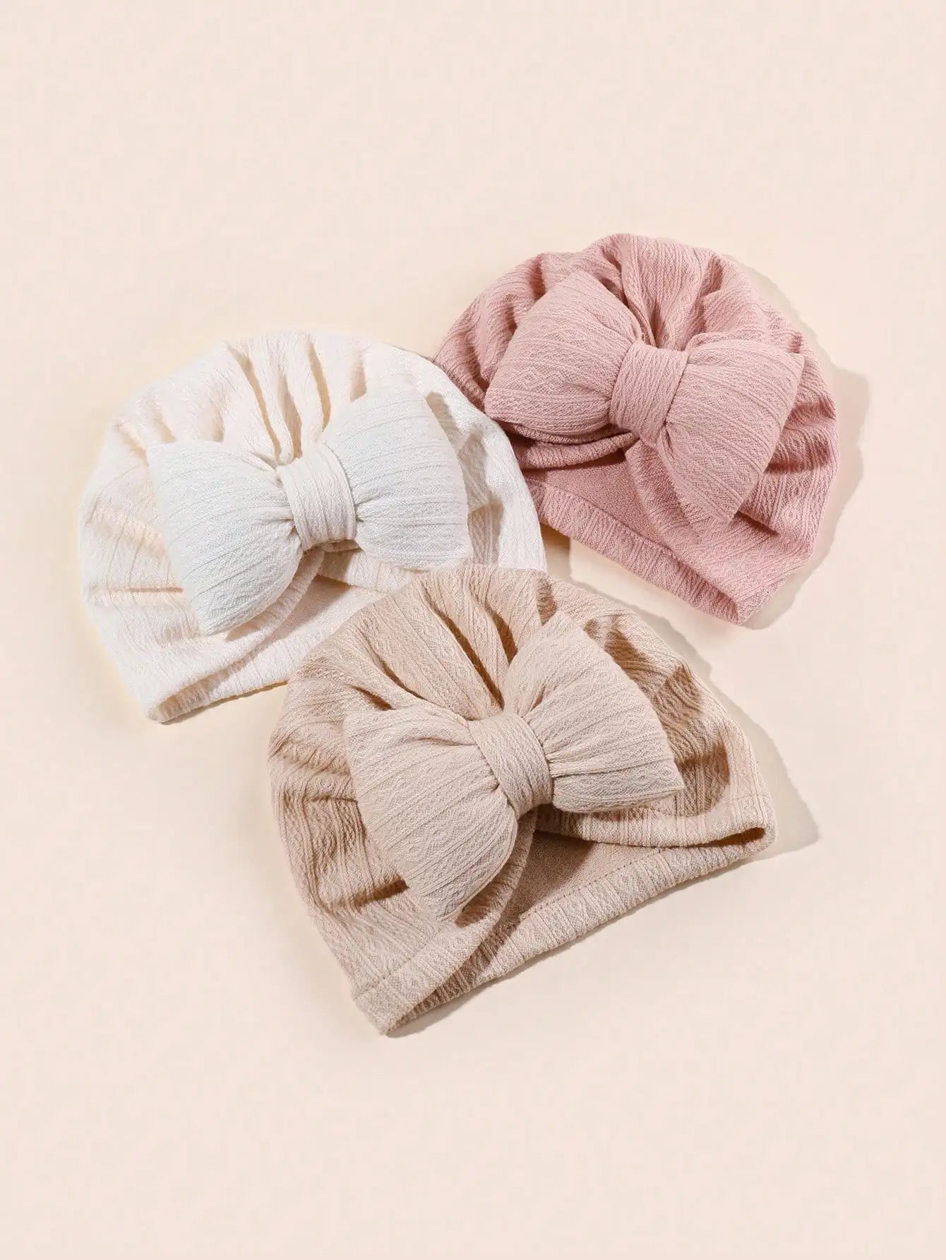 Lovely Bowknot Soft Knitted Baby Beanies