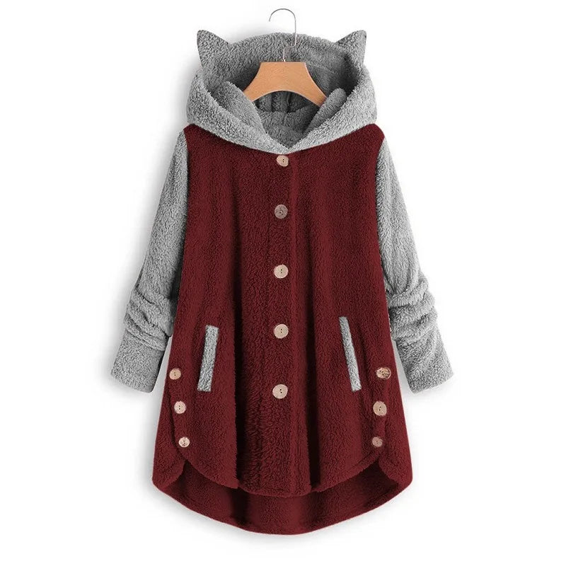 Cat Print Long Hoodies