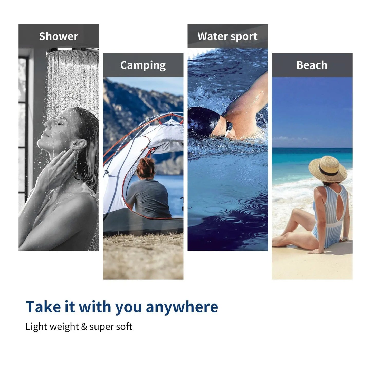 Quick-Drying Atlantis Microfiber Bath & Beach Towel