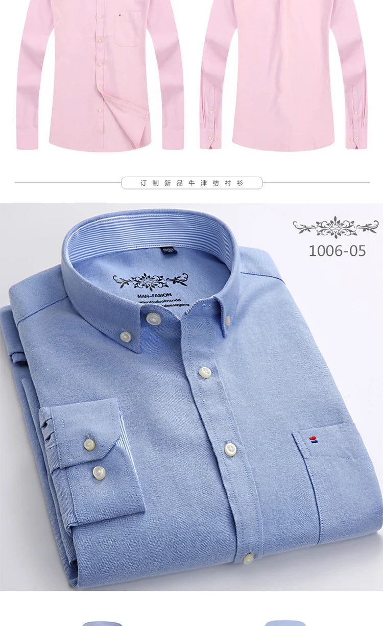 Cotton long-sleeve shirts for men