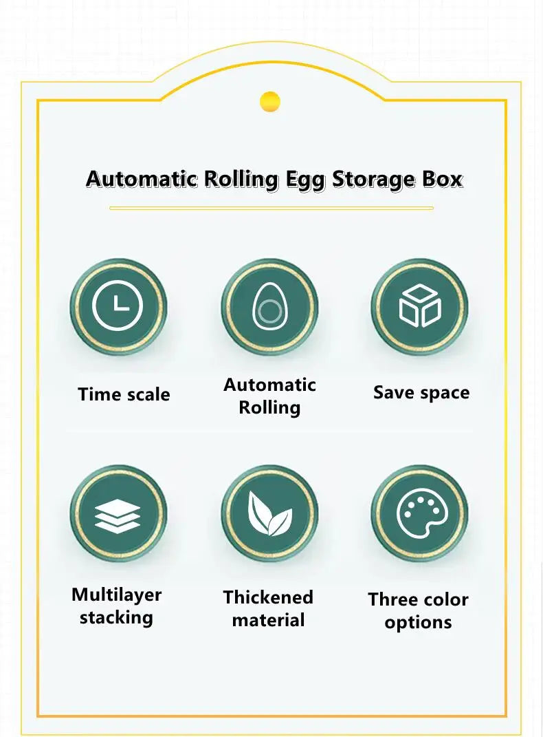Automatic Rolling Egg Storage Box