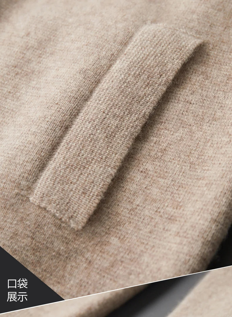 Men's 100% cashmere cardigan sweater