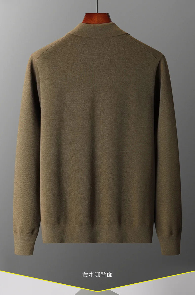 Men's 100% cashmere cardigan sweater