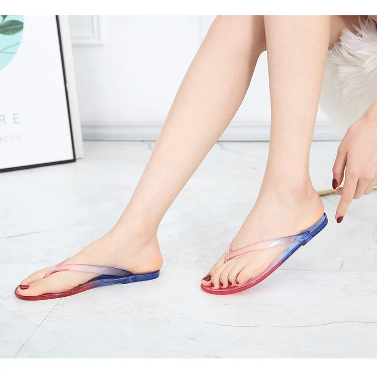 Flip Flops Beach Clear Crystal Casual Summer Sandals
