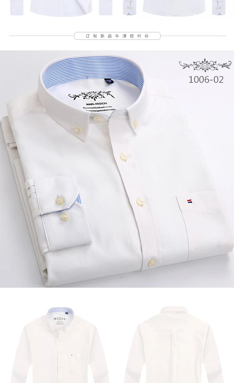 Cotton long-sleeve shirts for men