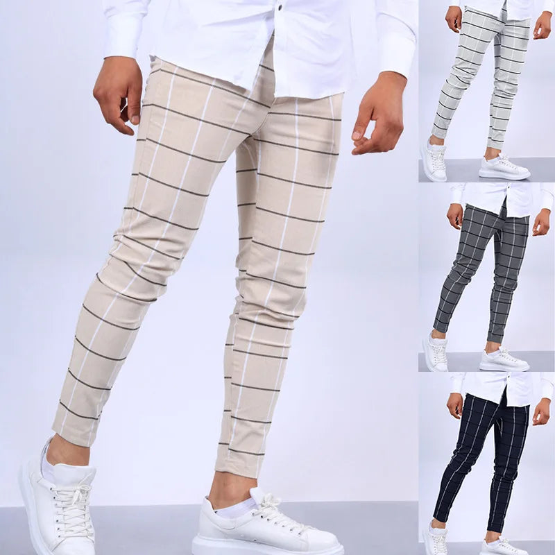 Men's Plaid Casual Pants