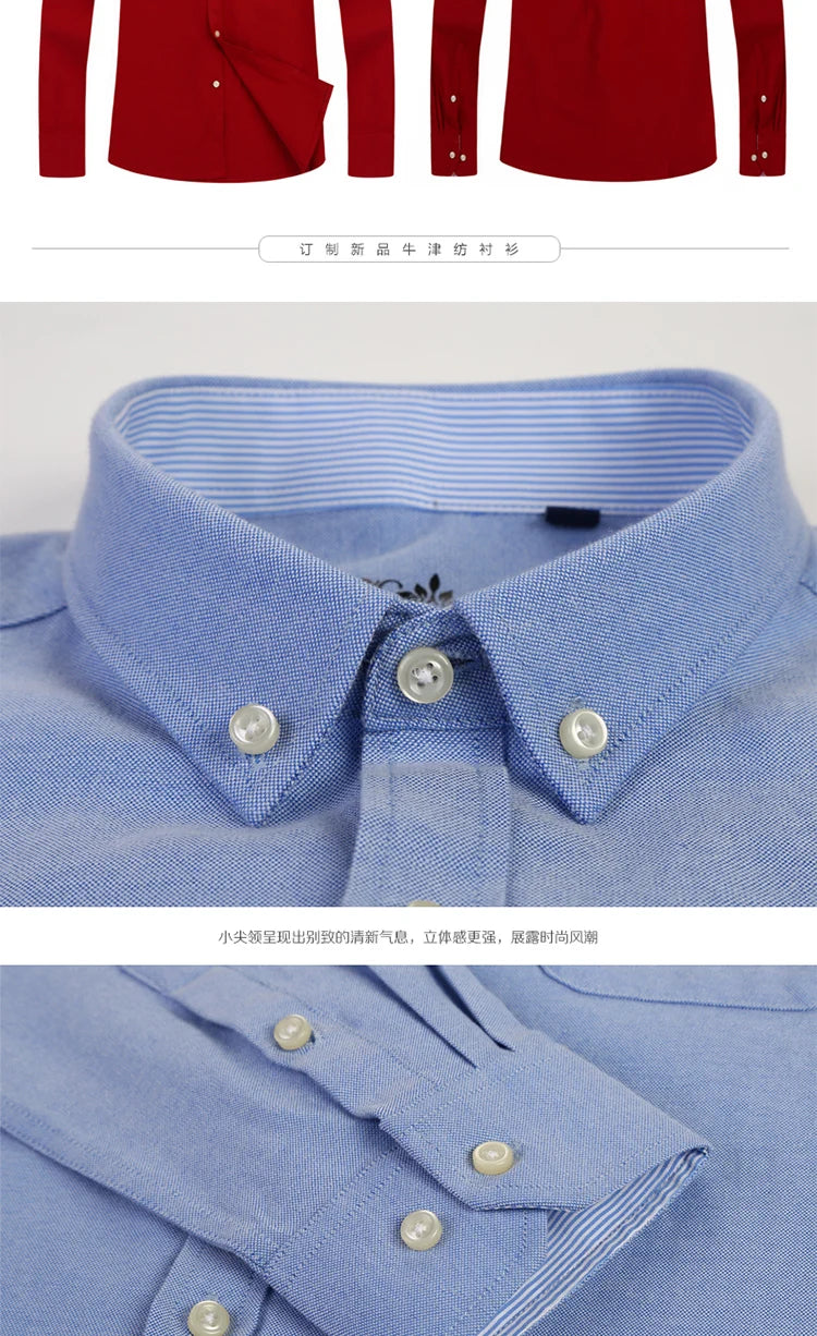 Cotton long-sleeve shirts for men