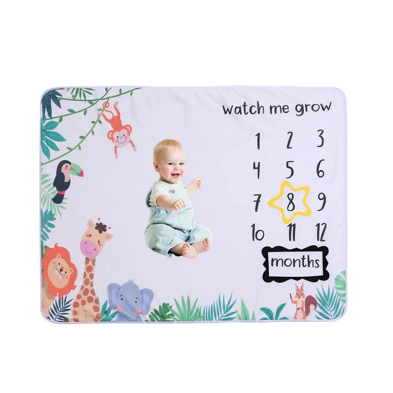 Premium Flannel Blanket Milestone Baby Photography