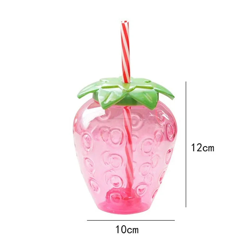 Strawberry Straw Water Bottle