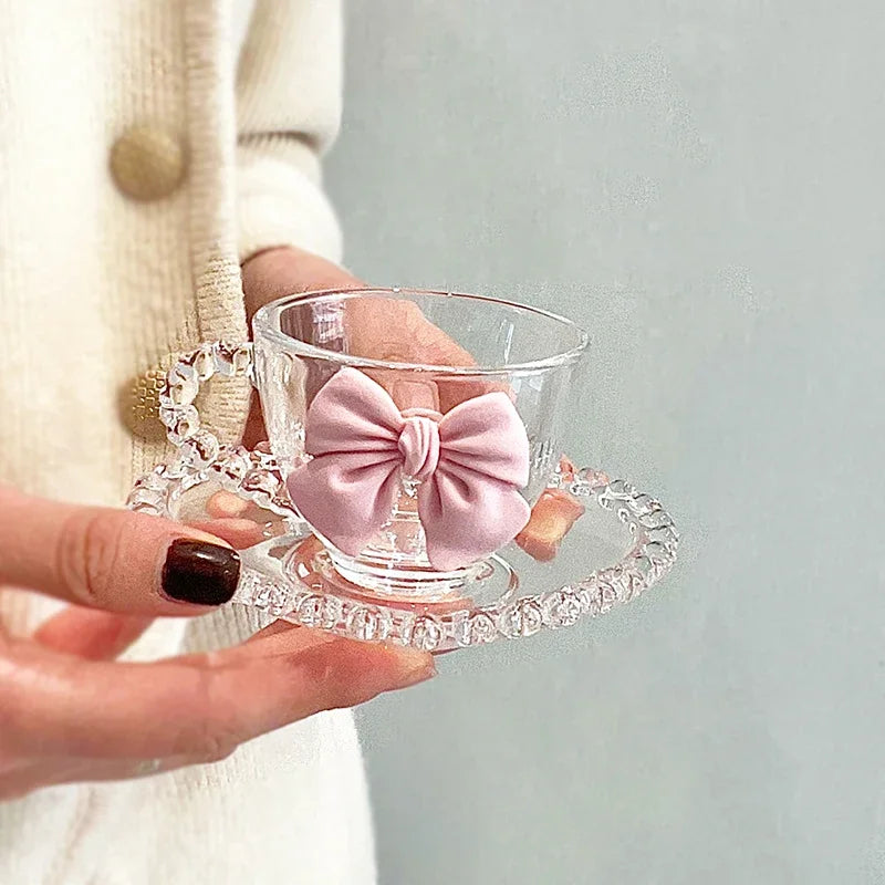 Pink Bow Glass