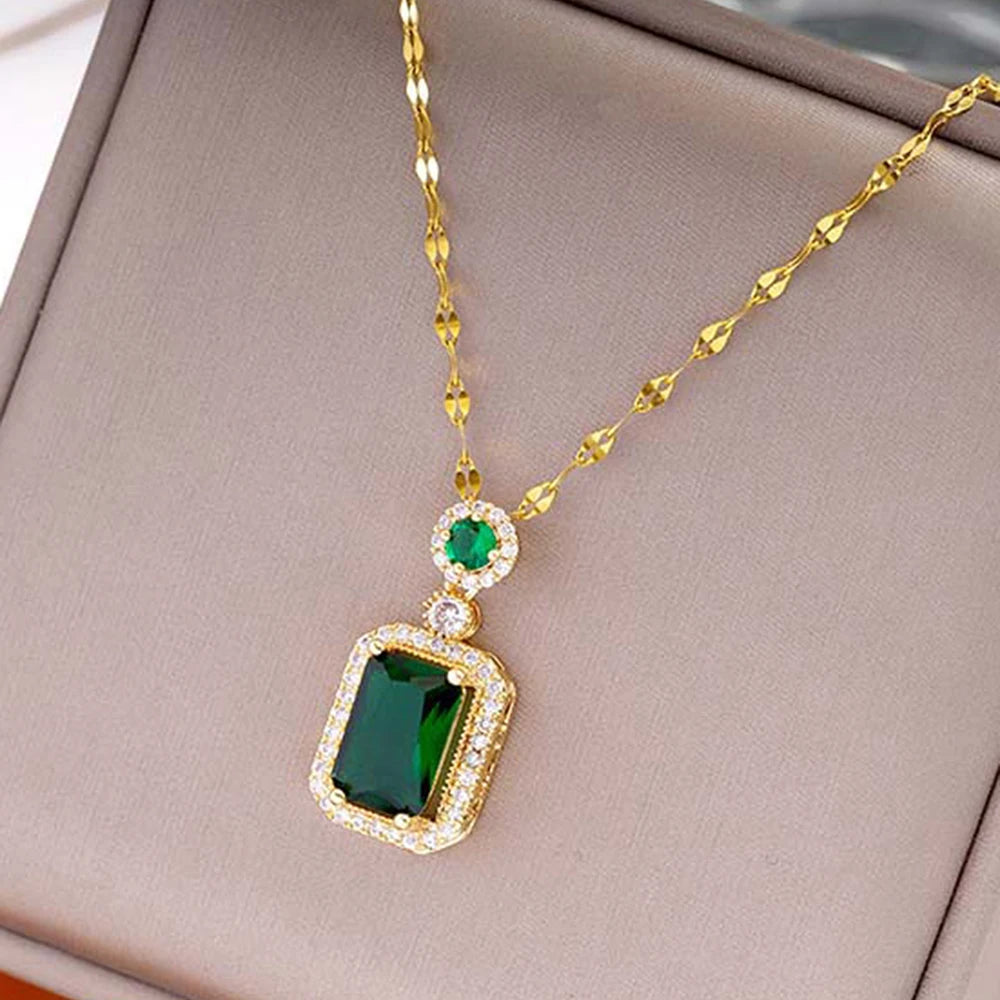Quadrate Rhinestone Jewelry Set