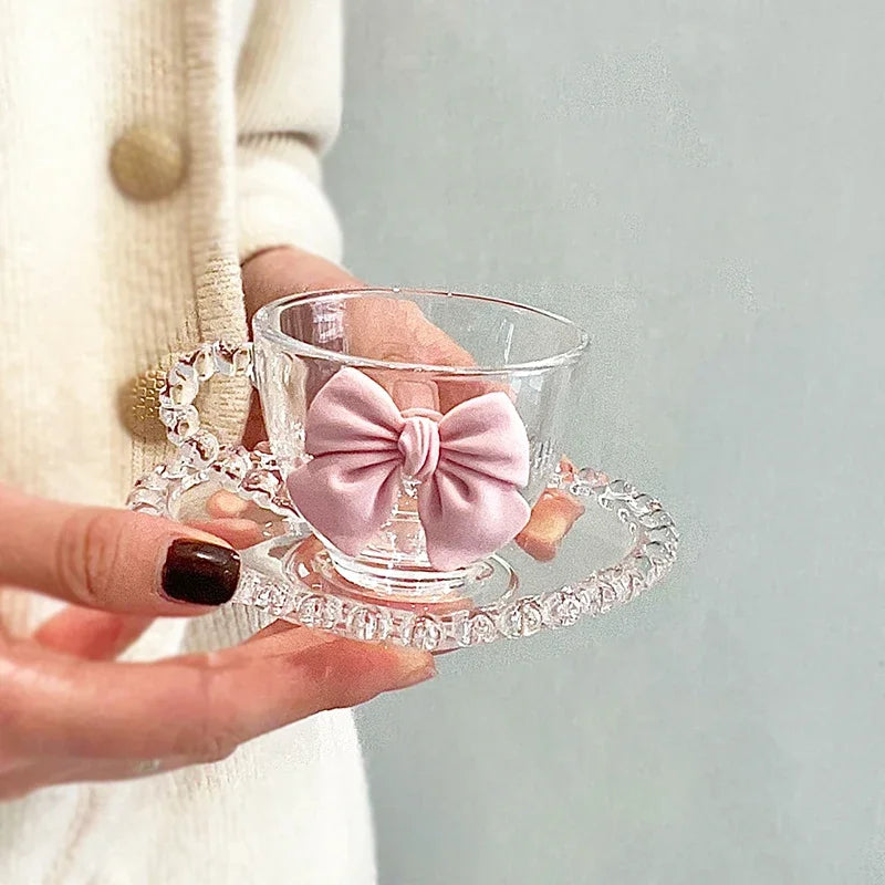 Pink Bow Glass