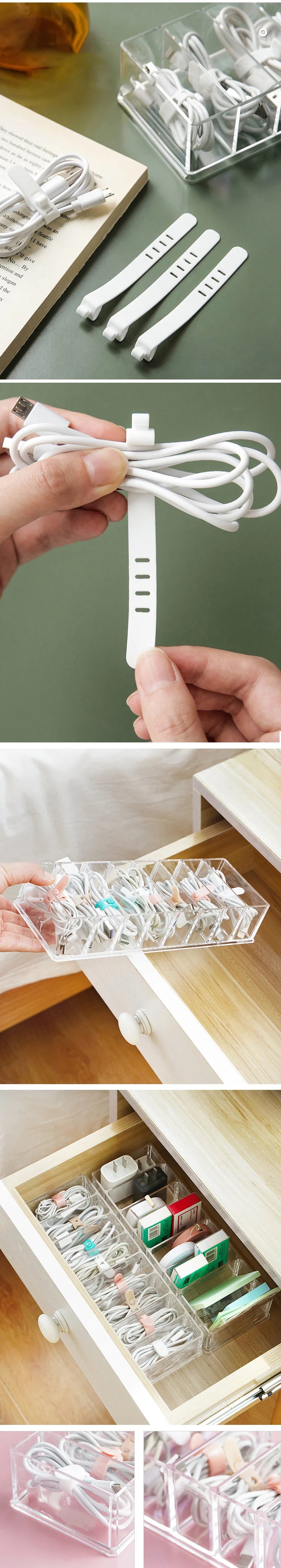 transparent Cable Mobile Phone Storage Box