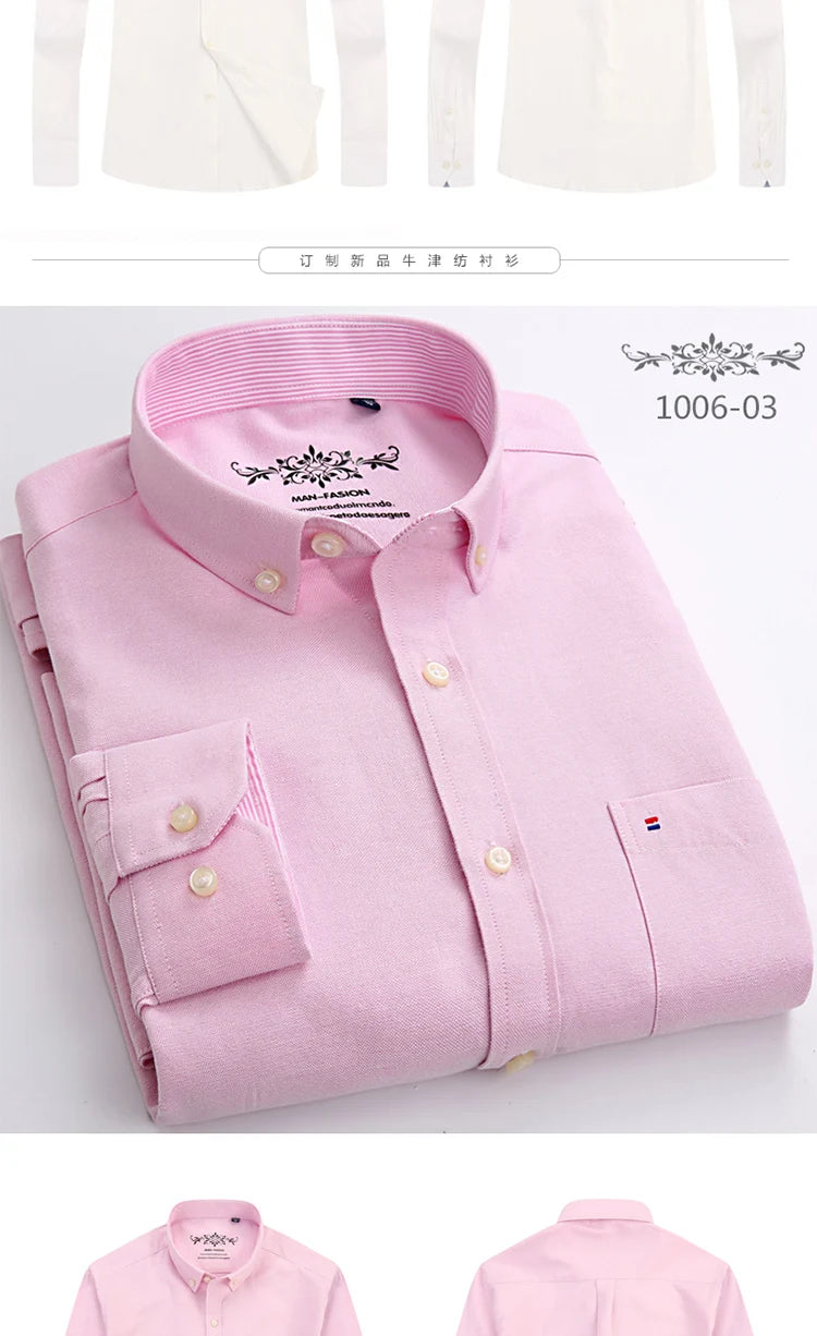 Cotton long-sleeve shirts for men