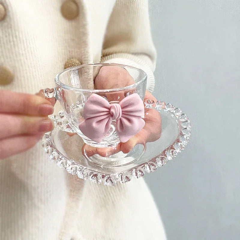 Pink Bow Glass
