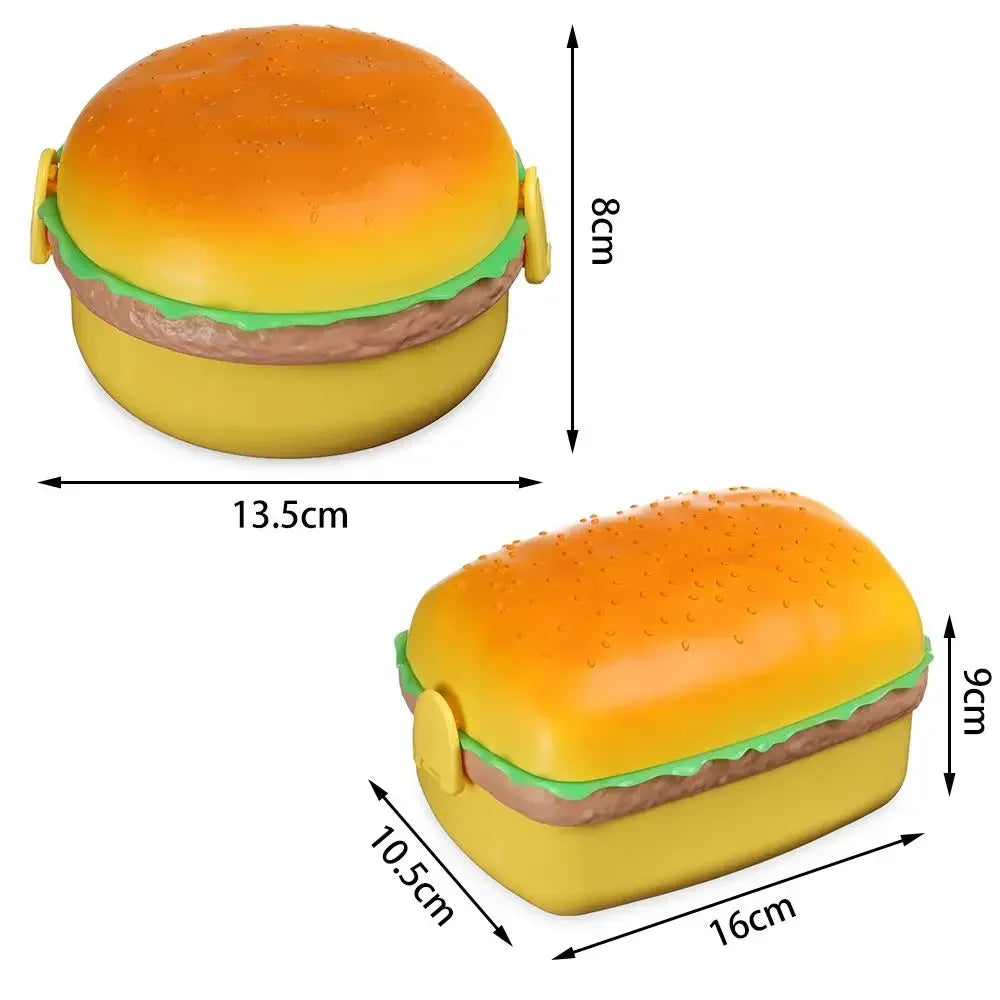 Hamburger Plastic Lunch Box