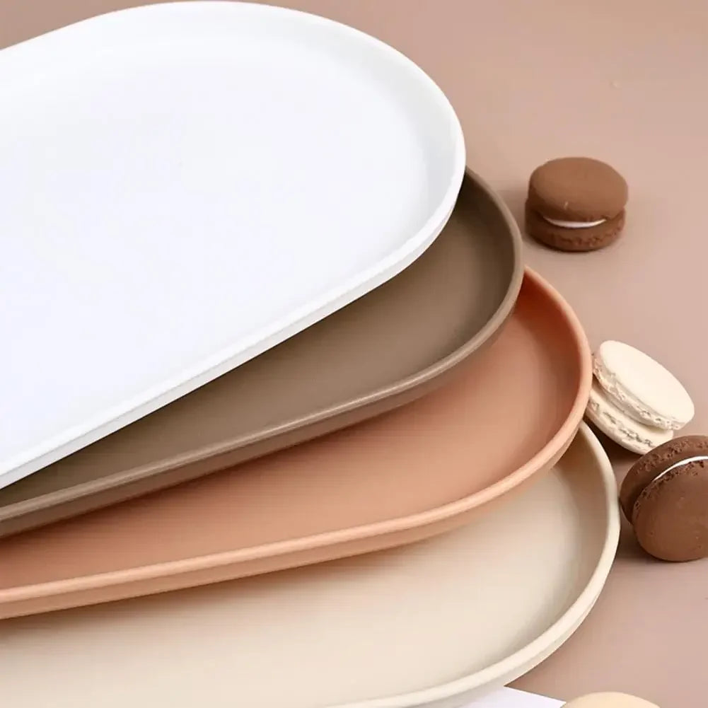 Fruit Plate Dessert Stackable Oval Tray