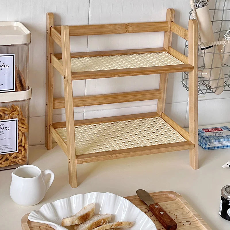 Multi-Tiers Wooden Storage Shelf