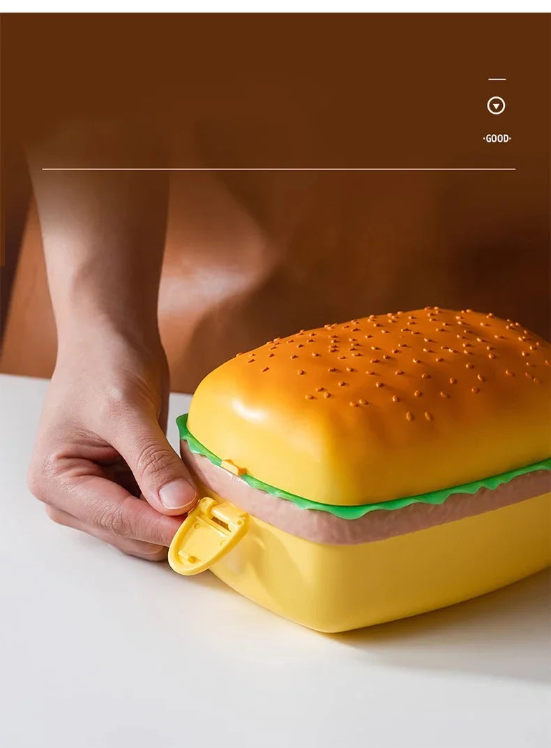 Hamburger Plastic Lunch Box
