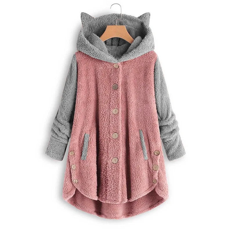 Cat Print Long Hoodies