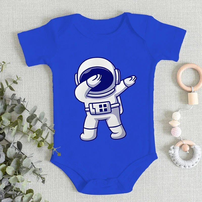 Dabbing Astronaut Printed Baby Romper Onesie