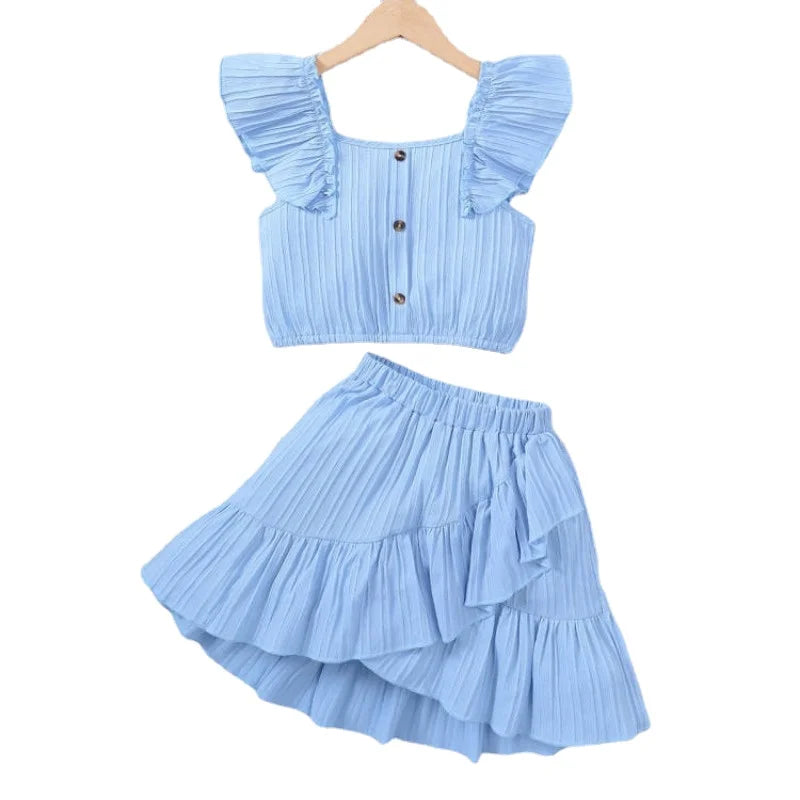 Girls Top + Short Skirt