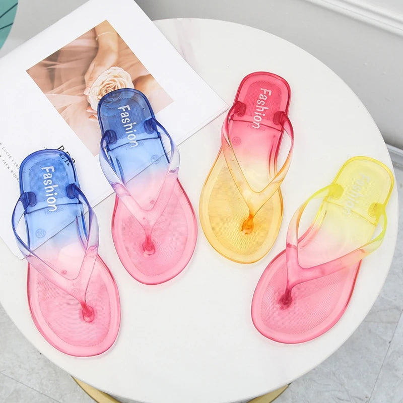 Flip Flops Beach Clear Crystal Casual Summer Sandals