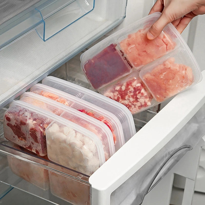 Refrigerator 4 Grids Food Storage Box