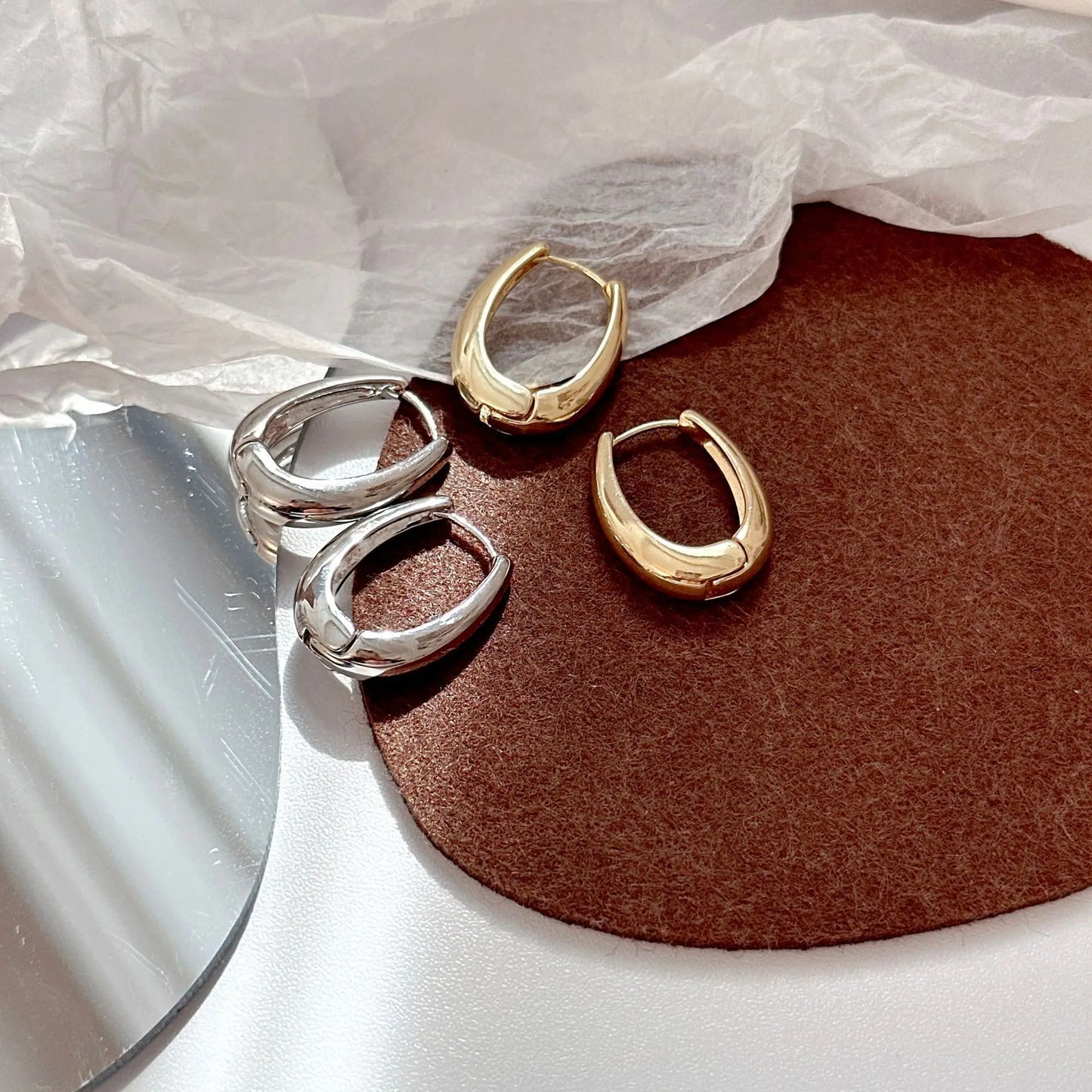 Metal Drop Earrings for Woman
