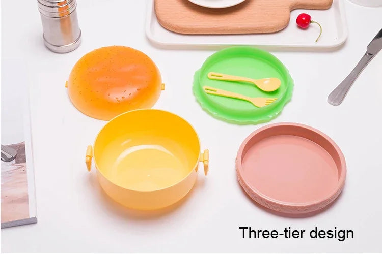 Hamburger Plastic Lunch Box