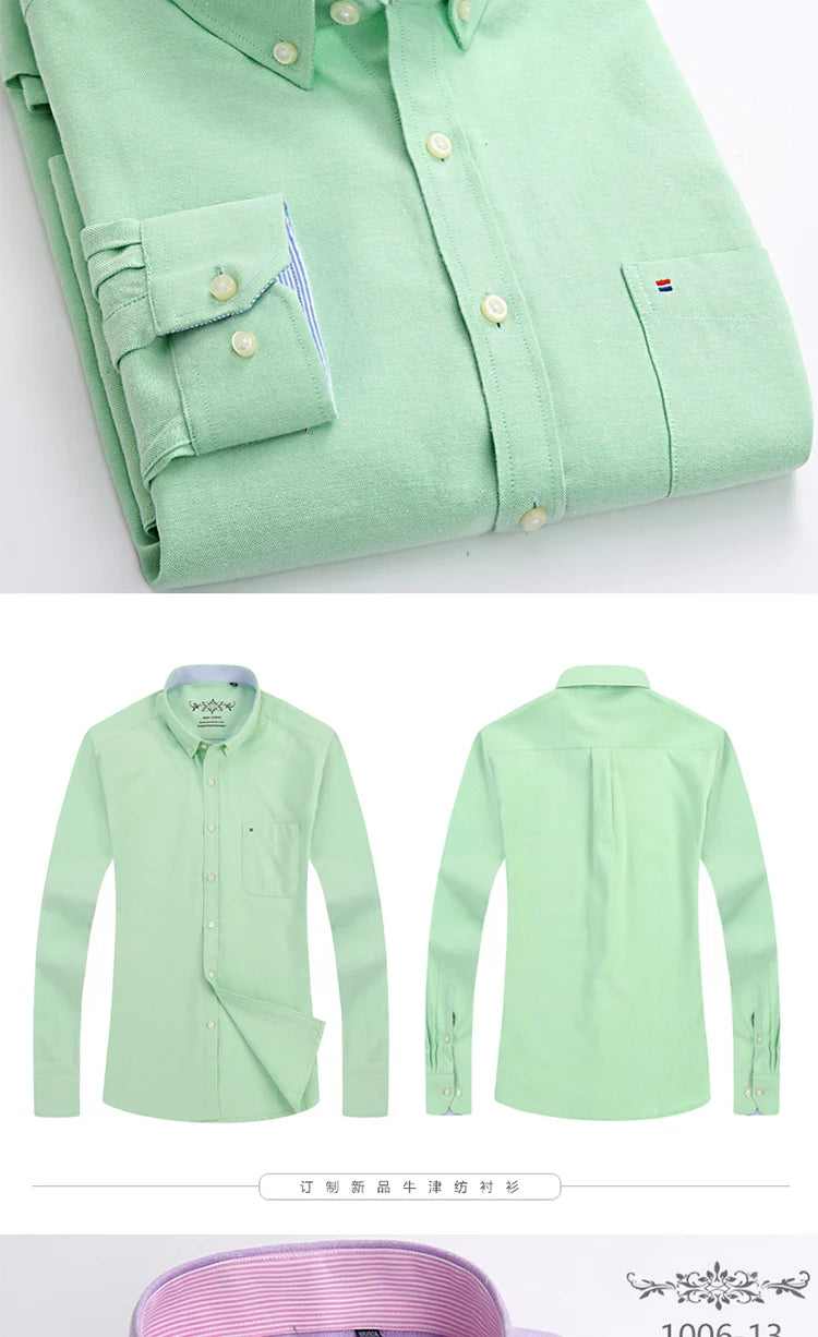 Cotton long-sleeve shirts for men
