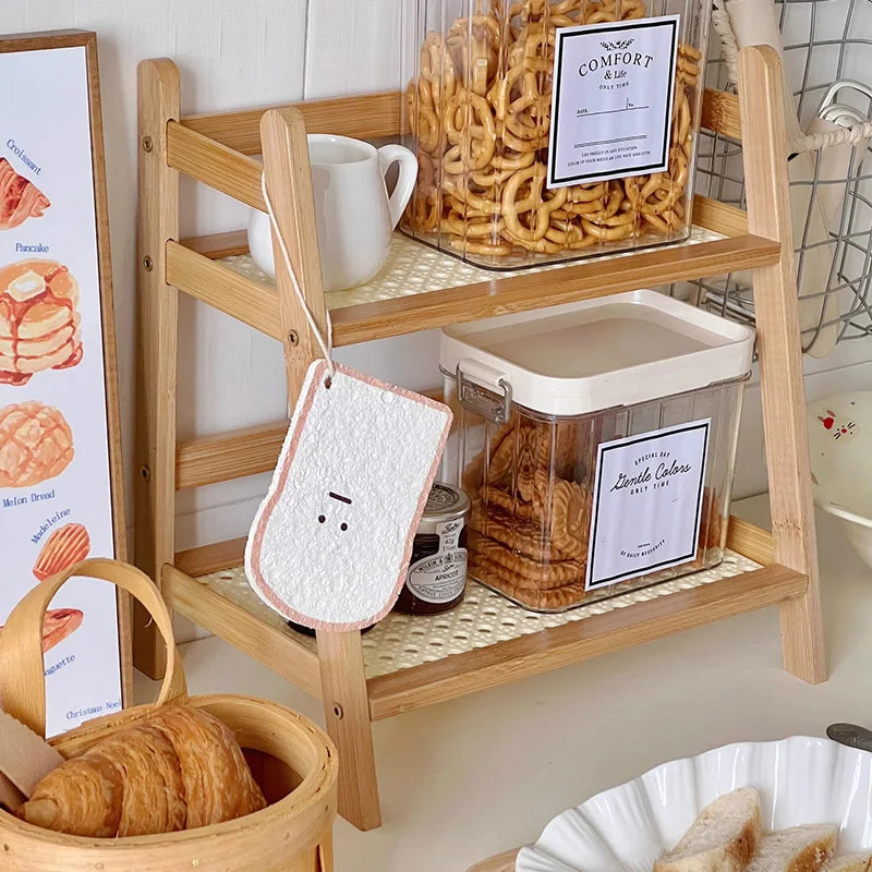 Multi-Tiers Wooden Storage Shelf