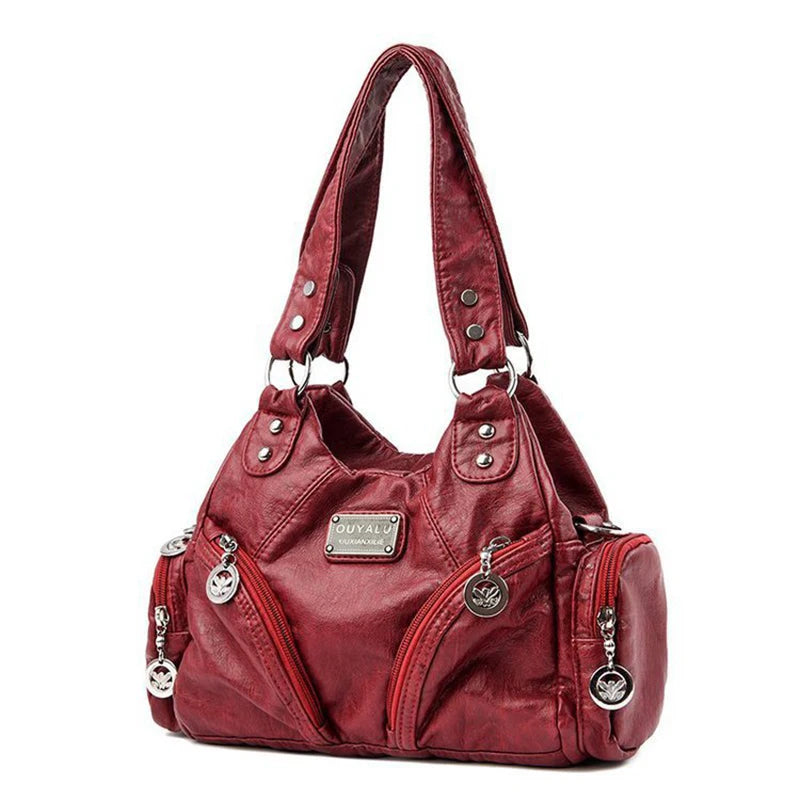 Y2K Crossbody – Retro PU Leather Biker Bag