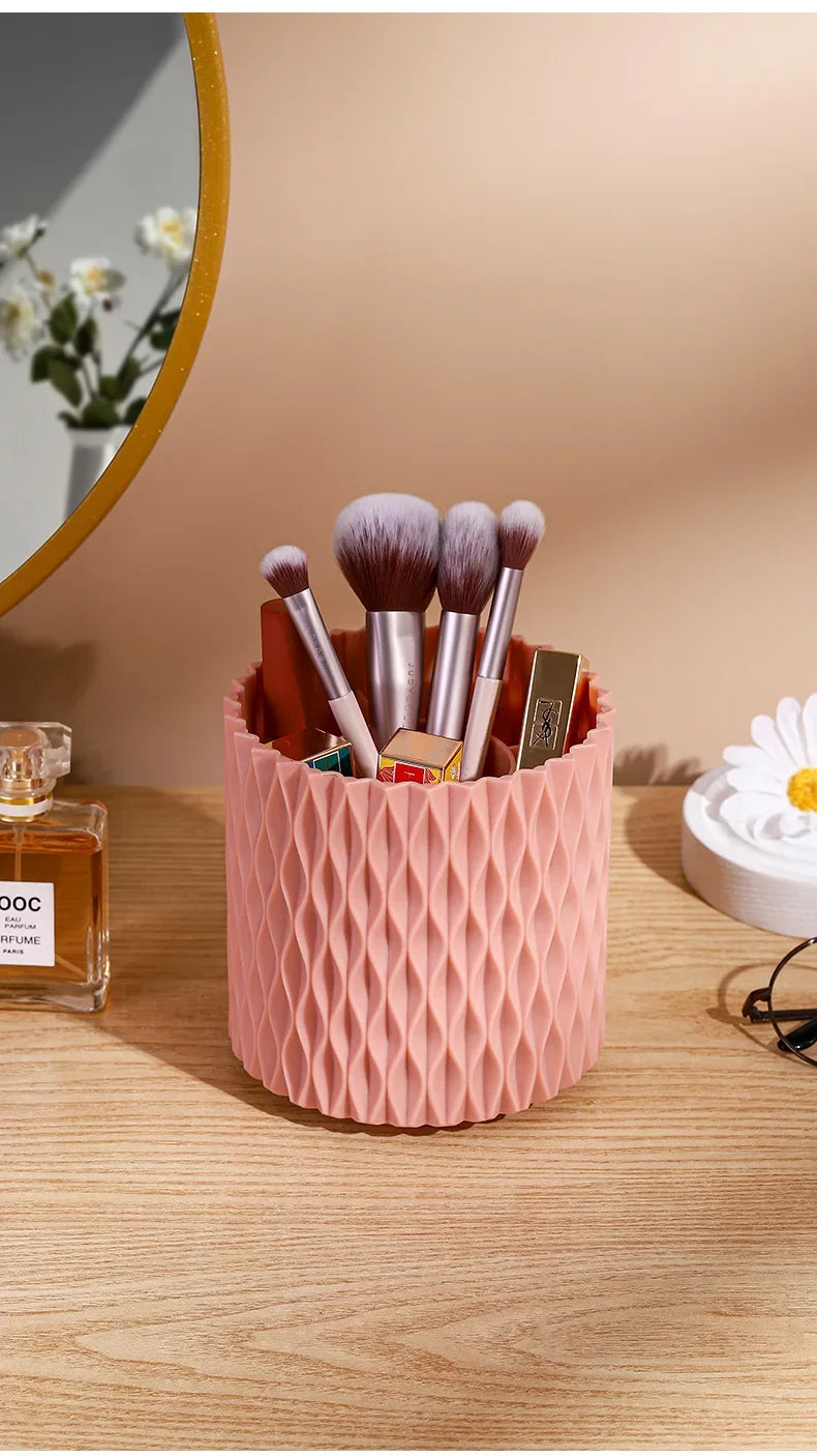 360° Rotating Makeup Brushes Holder