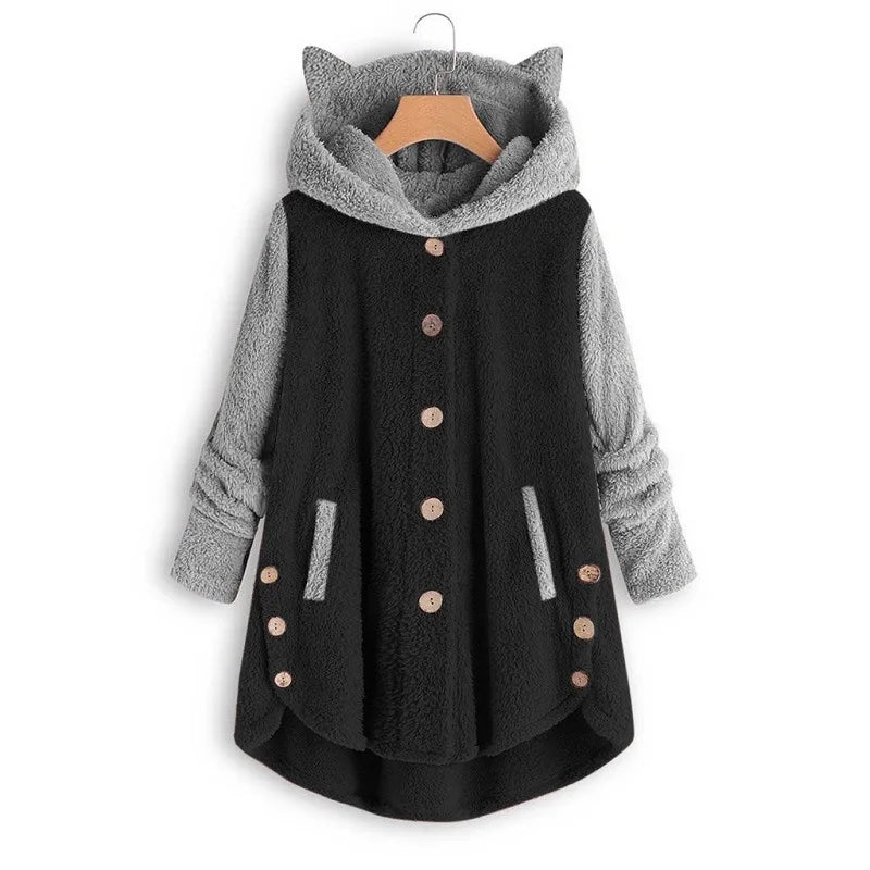 Cat Print Long Hoodies