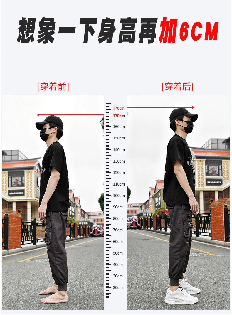 Men Sneakers With Hidden Heels