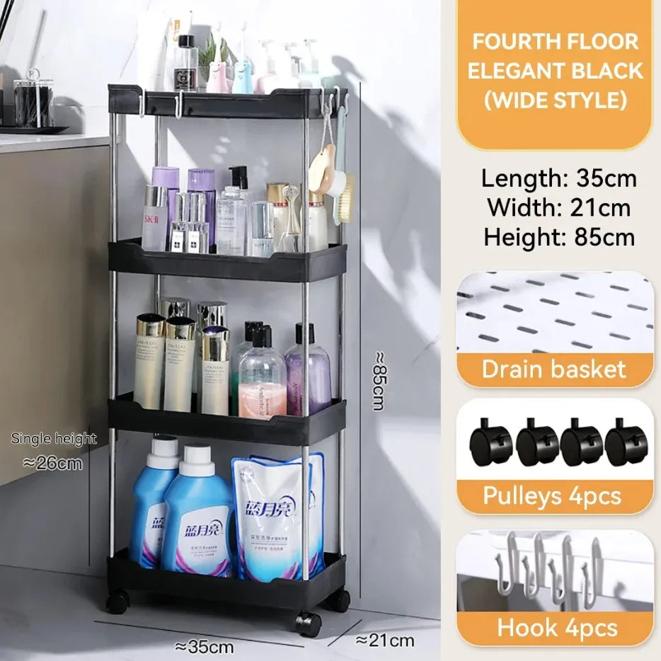 3/4 Tier Rolling Storage Cart