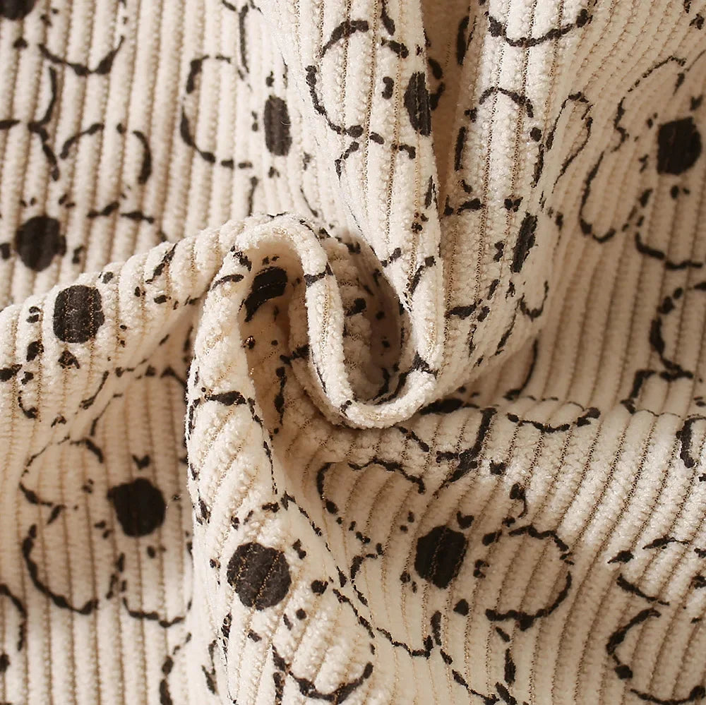 Lace Flower Print Girls' Dress